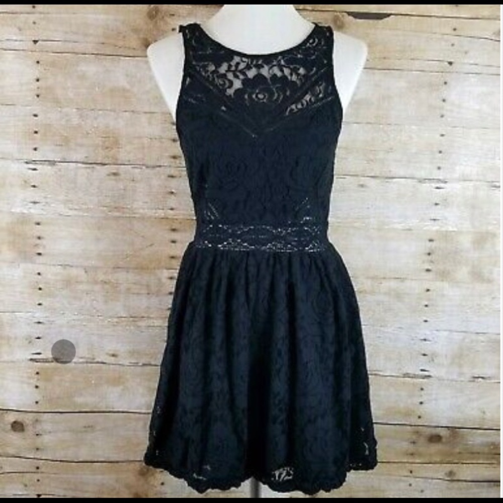 Urban Outfitters- Kimchi Blue- Black Lace Dress